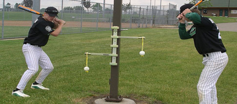 practice baseball swing